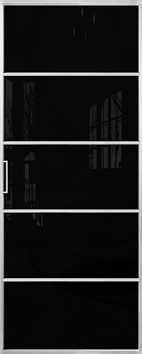 Перегородка Alum №5 хром, триплекс черный