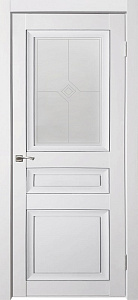 Недавно просмотренные - Дверь ДР экошпон Деканто ПДО 3 бархат white вставка черная, сатинато белое