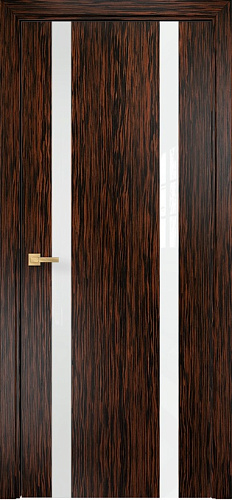 Дверь Оникс Верона 2 эбен, глухая, триплекс белый