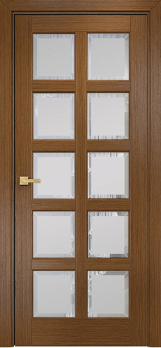 Дверь Оникс Вена 2 орех, сатинат с фацетом