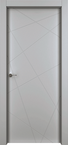 Дверь Гео эмаль серая, глухая