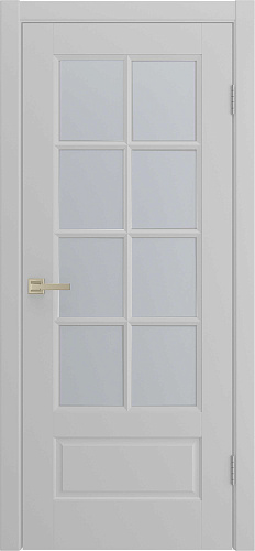 Дверь Amore-2 эмаль светло-серая, сатинат белый