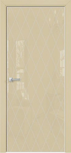 Дверь Оникс Арт лакобель RAL 1015, пескоструй №10