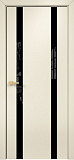 Дверь Оникс Верона 2 эмаль слоновая кость, триплекс черный