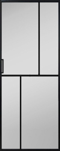 Перегородка Alum №6 черный, сатинат белый