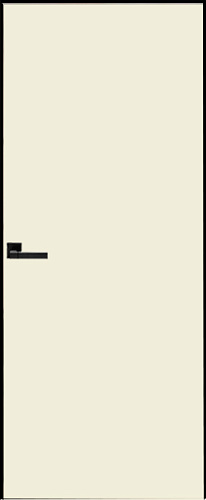 Дверь скрытая ИУ-42 AL black с 4-х сторон, эмаль белый жемчуг 2,2 м