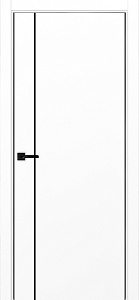 Недавно просмотренные - Дверь Эко 204 белый снежный молдинг SB, кромка AL черная SB с 2-х сторон, глухая