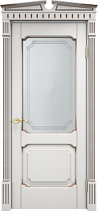 Недавно просмотренные - Дверь ПМЦ массив ольхи ОЛ7.2 белый грунт с патиной орех, стекло 7-3