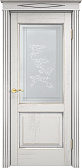 Схожие товары - Дверь Итальянская Легенда массив дуба Д13 белый грунт с патиной серебро микрано, стекло 13-2