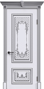 Недавно просмотренные - Дверь ИУ Эмаль Классика Версаль эмаль белая патина серебро, глухая