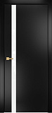 Дверь Оникс Верона 1 эмаль черная по МДФ, триплекс белый
