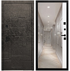 Недавно просмотренные - Входная дверь Матадор MX-1 Мамба терра антрацит /панель зеркало 1, белая матовая