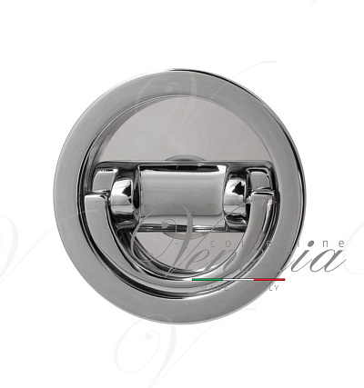 Ручка для раздвижной/распашной двери на круглом основании VENEZIA U155 блестящий хром
