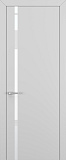 Дверь Z K1 полипропилен серый, лакобель white pure, глухая