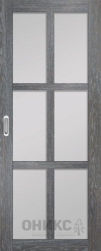 Перегородка Оникс №5 дуб седой, сатинат белый