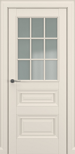 Дверь Z Ампир AK В1 экошпон кремовый, сатинат, английская решетка