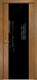 Дверь Оникс Парма 1 дуб золотистый, глухая лакобель RAL 9005