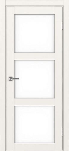 Дверь Эко 530.222 бежевый, lacobel белый