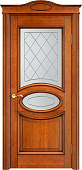 Схожие товары - Дверь ПМЦ массив ольхи ОЛ26 медовый с патиной орех, стекло 26-2