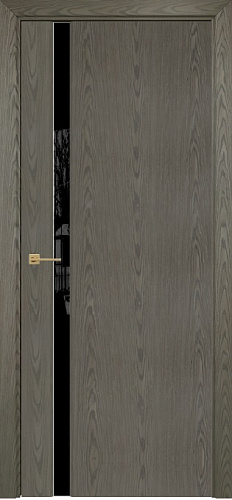 Дверь Оникс Престиж 1 дуб арктик, триплекс черный
