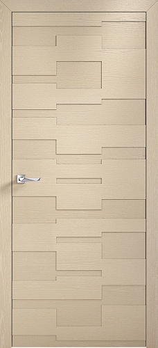 Дверь ПМЦ Design массив дуба Alveola капучино Ral 1015, глухая