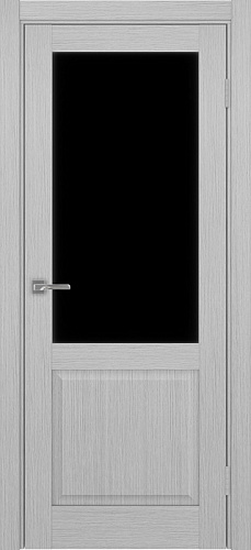 Дверь Эко 602.21 ОФ3 дуб серый, lacobel черный