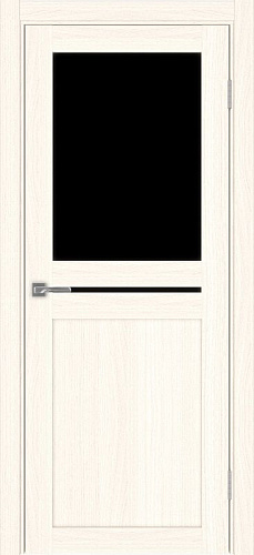Дверь Эко 520.221 ясень светлый, lacobel черный