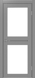 Дверь Эко 520.212 серый, lacobel белый