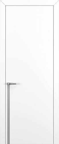 Дверь Z K21 полипропилен белый, молдинг серебро, глухая
