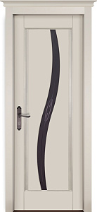 Недавно просмотренные - Дверь ОКА массив ольхи Соло эмаль слоновая кость, стекло графит с фрезеровкой