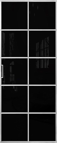 Перегородка Alum №9 хром, триплекс черный