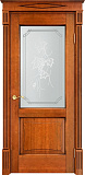 Дверь ПМЦ массив ольхи ОЛ6.2 медовый с патиной орех, стекло 6-2