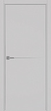 Дверь Эко 202 пепельный молдинг SC, кромка AL хром SC с 2-х сторон, глухая