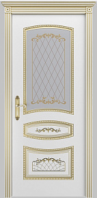 Недавно просмотренные - Дверь Шейл Дорс Соната В3 эмаль белая с золотой патиной, стекло фотопечать