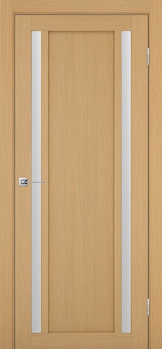 Дверь Эко 522.212 ясень темный, lacobel белый