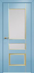 Недавно просмотренные - Дверь Оникс Версаль фрезерованная №2 эмаль голубая патина золото по фрезе, сатинат