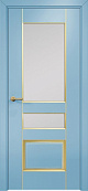 Схожие товары - Дверь Оникс Версаль фрезерованная №2 эмаль голубая патина золото по фрезе, сатинат