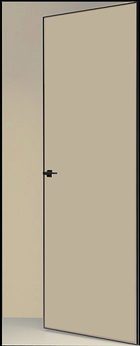 Дверь скрытая ИУ-42 AL black с 4-х сторон, эмаль мокко, revers 2,41 м