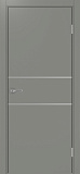 Дверь Эко 203 серый молдинг SC, кромка ABS, глухая