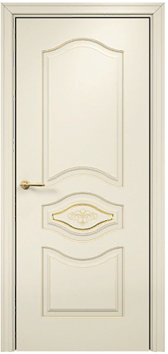 Дверь Оникс Сицилия фрезерованная эмаль слоновая кость, глухая