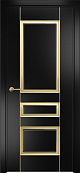 Схожие товары - Дверь Оникс Версаль фрезерованная №2 эмаль черная патина золото по фрезе, глухая