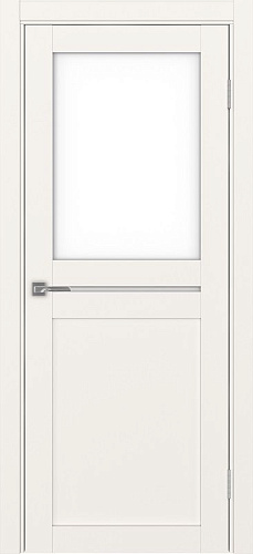 Дверь Эко 520.221 бежевый, lacobel белый