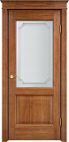 Дверь ПМЦ массив дуба Д13 орех 10%, стекло 13-5