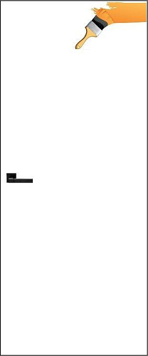 Дверь скрытая под покраску Z Invisible 2,6 м, кромка AL black, 43 мм