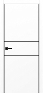 Недавно просмотренные - Дверь Эко 203 белый снежный молдинг SB, кромка AL черная SB с 2-х сторон, глухая