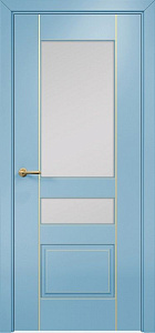 Недавно просмотренные - Дверь Оникс Версаль фрезерованная №2 эмаль голубая патина золото по контуру, сатинат