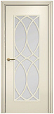 Дверь Оникс Турин фрезерованная эмаль слоновая кость, сатинато с решеткой №7