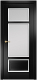 Дверь Оникс Тоскана 4 эмаль черная/белая, сатинат белый