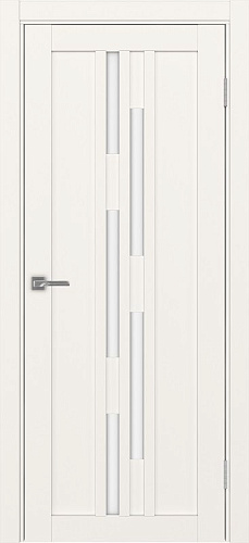 Дверь Эко 551.121 бежевый, lacobel белый