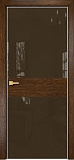 Дверь Оникс Соло 2 дуб коньячный, глухая, Lacobel RAL 8028